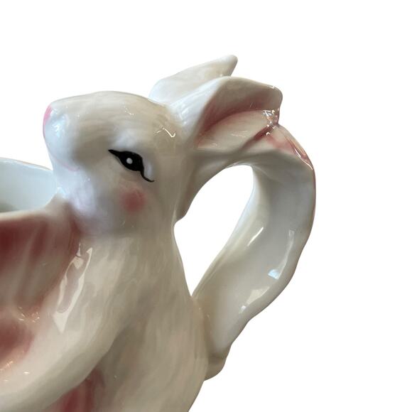 Corner Ruby Spring Collection Pink Cabbage & Bunny Creamer & Sugar Bowl New - Picture 5 of 16